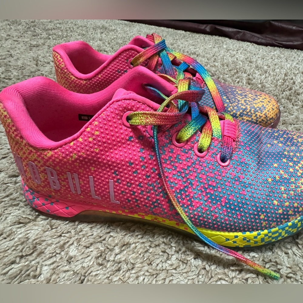 NoBull Neon Pink Glitch trainer+ shoes,  Size 8 Sold out!